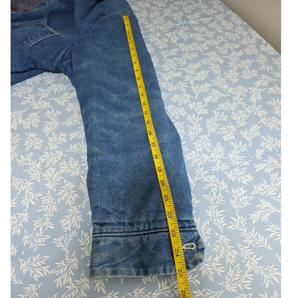 VTG Wrangler Big Ben Mens Barn Chore Coat Corduroy Collar Lined Distressed U.S.A - Picture 12 of 16